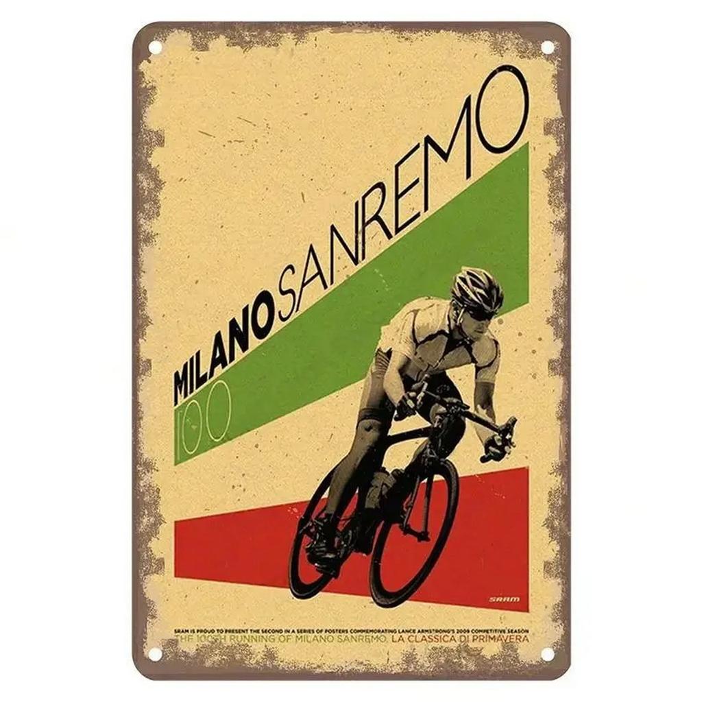 Metall Blechschild Tour De France Radfahren Wanddekoration Plakette Vintage Poster Eisenmalerei für Man Cave Zuhause Café Garten Club Bar