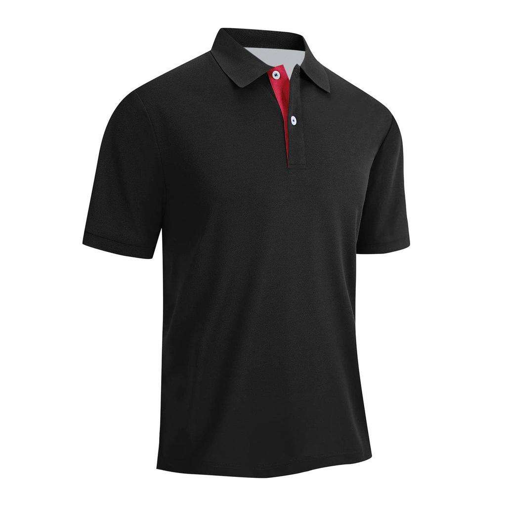 Men's Short Sleeve Polo Shirt Breathable Golf Shirt Casual Vacation Beach Shirt Business Shirt with Airflow Ventilation Design