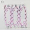 X 6 Candy Cane Glitter Hanging Christmas Tree Decoration Santa Ornament Xmas