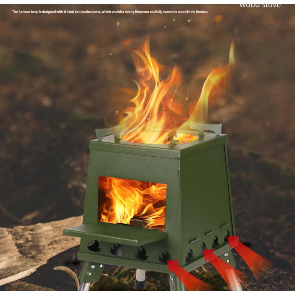 Camping Windproof Foldable Portable Gas Stove Outdoor Barbecue Camping Fire Table Picnic Stove