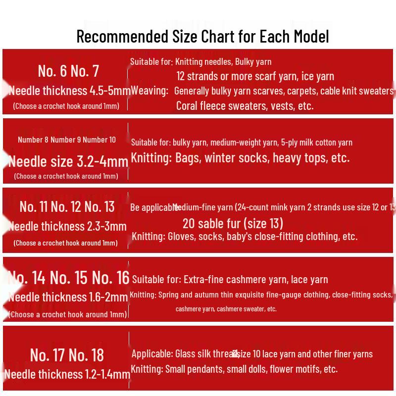 Three Swallow Stainless Steel Knitting Needles Set for Handmade Scarves and Sweaters