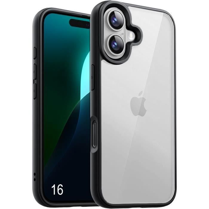 Coque de protection pour iphone 16 - booling - transparent - dos rigide - anti-rayures