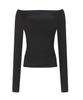 Peullijeunopallou Seni Long Off-Shoulder Top (Black)