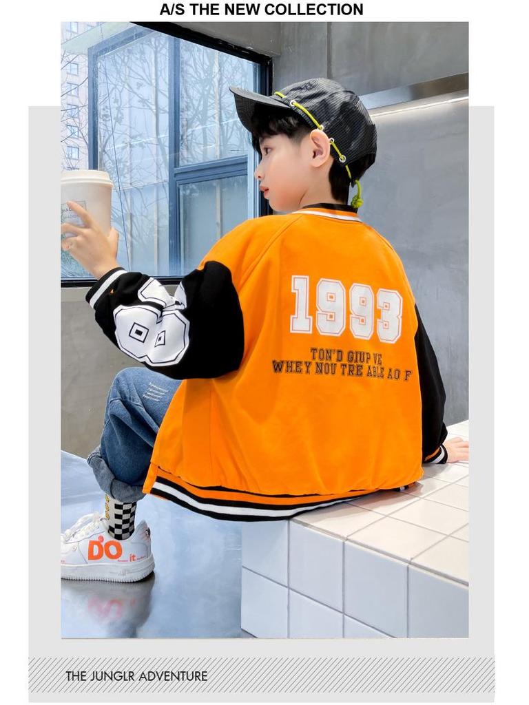 Frühlings- & Herbst Koreanischer Stil Jungen Street Fashion Baseballjacken-Set - Trendige Kleidung für Kinder