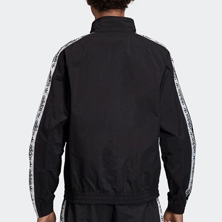 adidas originals Stand-up Collar Causual Sports Jacket Coat Male Black Men's FL1763