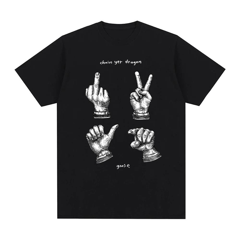 Goose Chain Year Dragon T Shirt Sleeve Fashion Tee-shirt Summer Casual Tshirt Popular Monster Cover and Back Logo 100%Cotton Tops