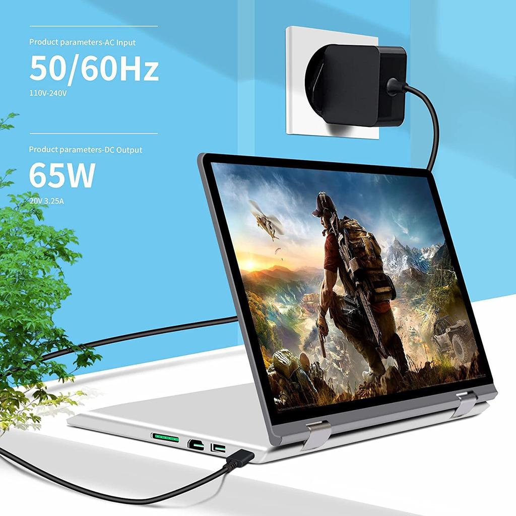 Xiaomi Charger Power Adapter Plug 65W 20V 3.25A Type-C 45W USB C Phone PD Laptop Ac for MacBook Asus ZenBook Lenovo Dell HP Sony Xiaomi