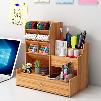 Stifthalter, Aufbewahrungsbox aus Holz, große Kapazität, kreative Mode, Stifthalter mit mehreren Fächern, Büro-Desktop-Aufbewahrungsregal