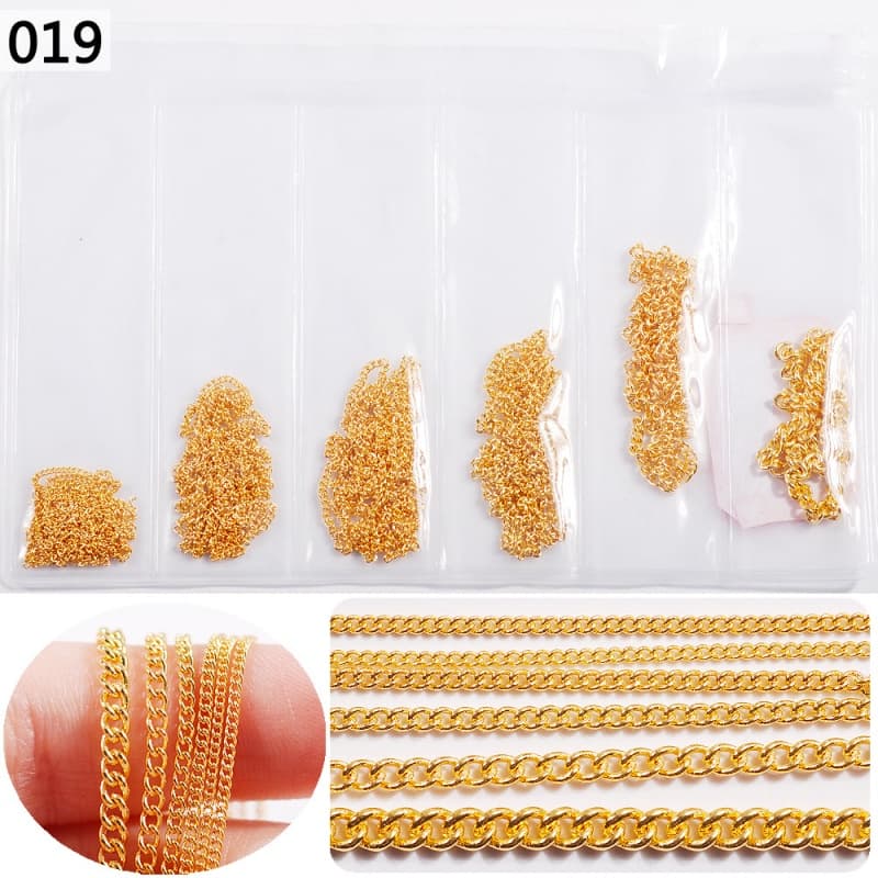 6-Grid Bag Candy Color DIY Nail Nail Beauty Chain Beauty Chain Nail Ornament