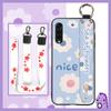 Wrist Strap Flower Phone Case For LG Velvet 4G/5G Shockproof Waterproof Soft Case Fashion Design Anti-dust Kickstand