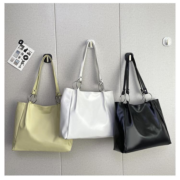 Borsa a tracolla quadrata con fibbia magnetica tinta unita da donna, per il tempo libero, in PU, con tracolla inclinata, grande capacità