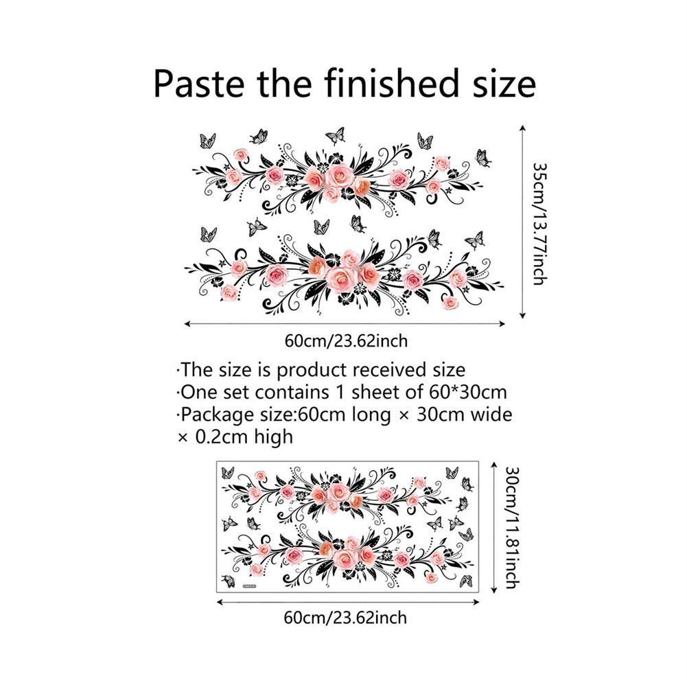 Flower Wall Stickers, Flower Wall Decals, Waterproof Peel And Stick Wall Art Decals For Bedroom Children's Room