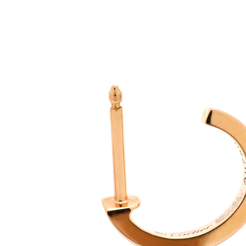 Cartier B8029000 love Love Hoop Earrings SMPierce 18K Pink Gold Array