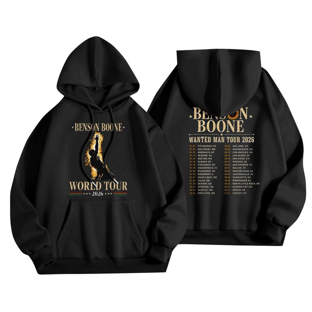 Unisex Casual Hooded Pullover Sweatshirt Long Sleeve Loose Fit Letter Print