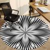 1pc Radiating Lines Pattern Chair Carpet for Office, Non-slip, Soft and Durable Office Rug, Perfect for Office Yy260131098