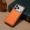 For iPhone 17 Pro Case Card Holder Kickstand Calf Textured Leather + PC + TPU Phone Cover