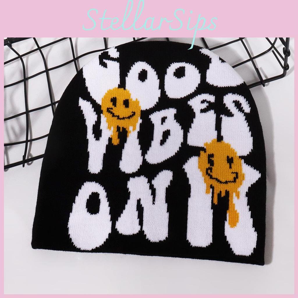 Fashionable Hat Knit With Letter Design For Winter Streetwear Enthusiasts