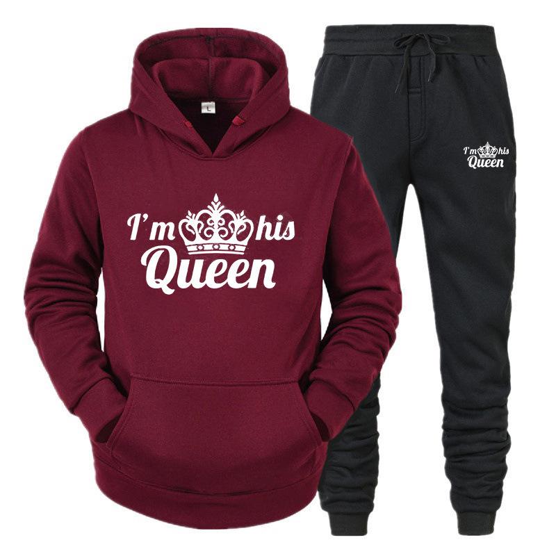 King & Queen Unisex Sweatshirt Set - Couple's Sportswear