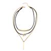 Modern Geometric Alloy Necklace For Women With Multilayer Design For Fall Winter Fashion