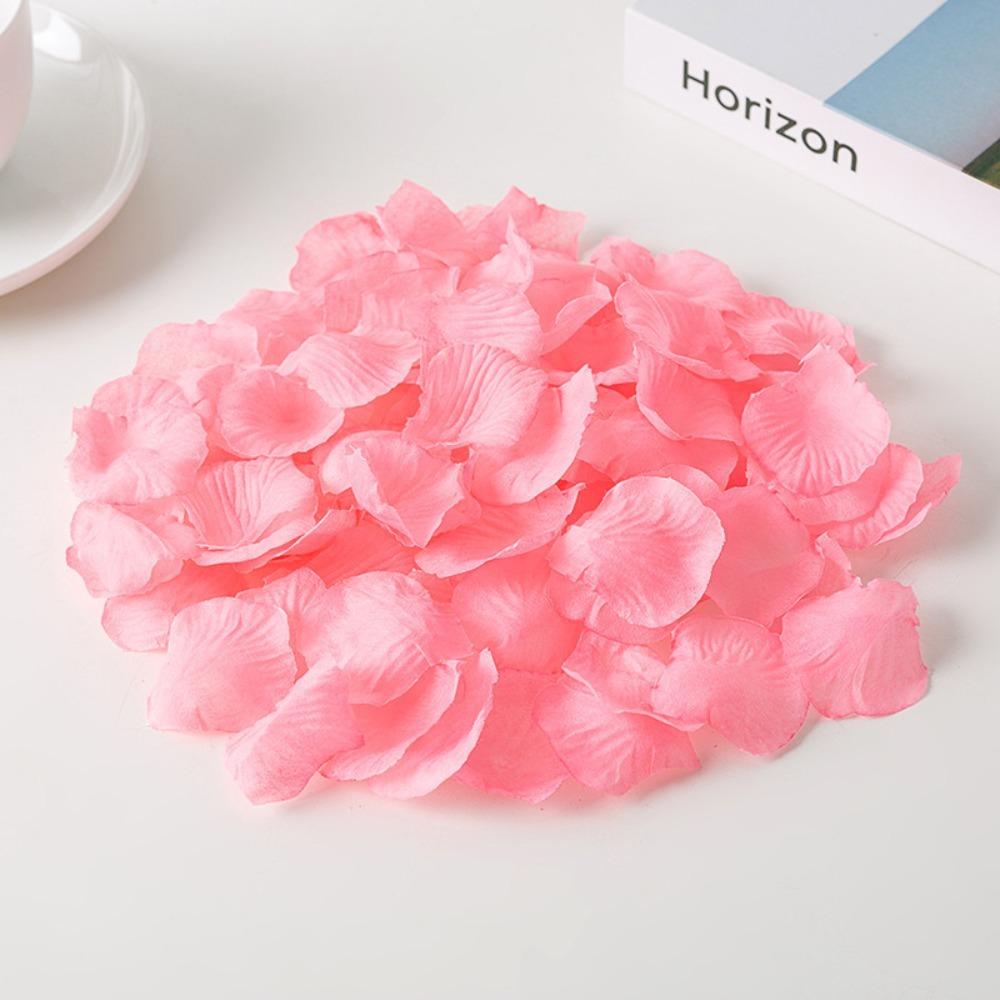 Simulation Rose Petal Wedding Room Arrangement Non-woven Petal T-table Sprinkling Flowers KTV Stage Marriage Proposal Props