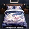 Teddy Bear Theme Custom Text Or Name 3Pcs Bedding Set,1 Flat Sheet & 2 Pillowcases Personalized Home Bedding