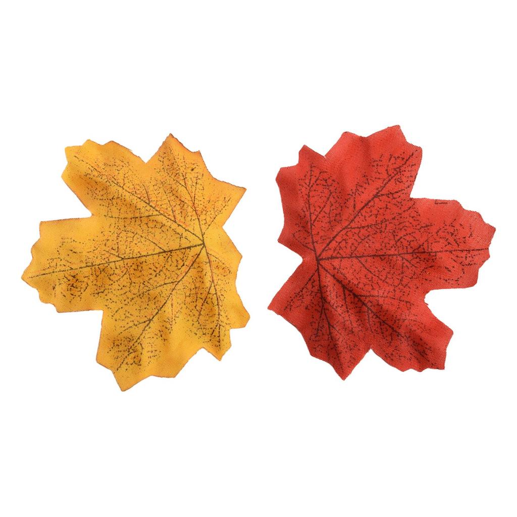 100/200Pcs Artificial Maples Leafs Autumn Fake Silk Leaves Home Living Room Desk Decoration Crafts Wedding Holiday Party Decor