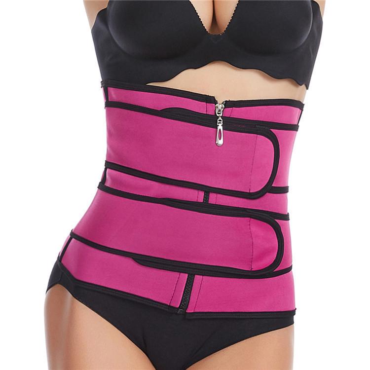 Yoga Waist Shaping and Fitness Belt with Zipper and Velcro for Sweat Relief