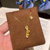 There Are Fish Brushed, Koi Recruited Rice Necklace, Bracelet, And National Tide Style High-End Temperament Jewelry Set.