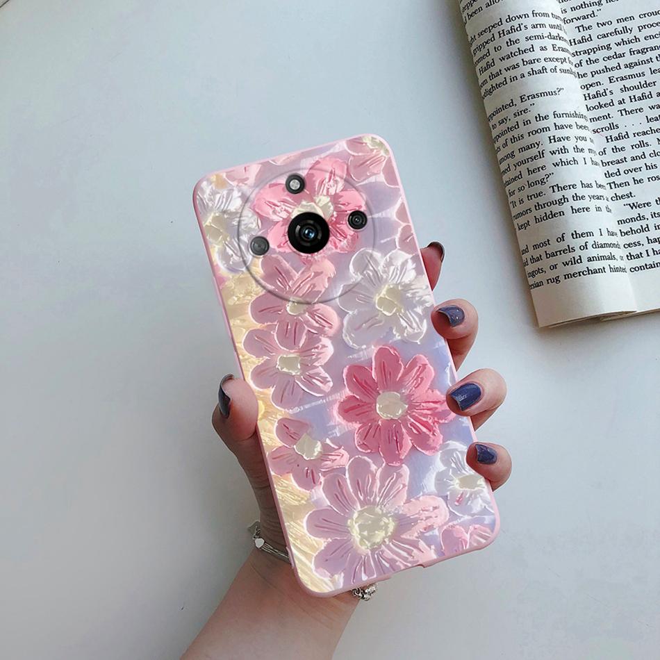 Für Cover Realme 11 Pro Plus Hülle RMX3740 Niedliche Cartoon Katze Blume Weiches Silikon Handyhüllen Für Realme11 11Pro+ 5G 2023 Bumper