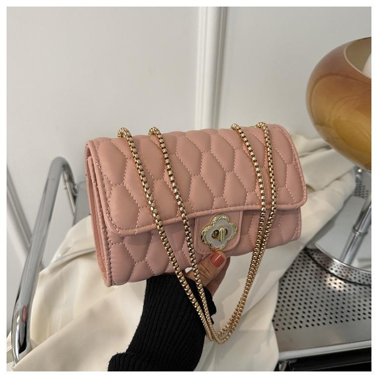 

Популярна цього року весняно-літня сумка-мессенджер із діамантами 2024 року нова модна сумка жіноча елітна універсальна маленька квадратна сумка рожевий