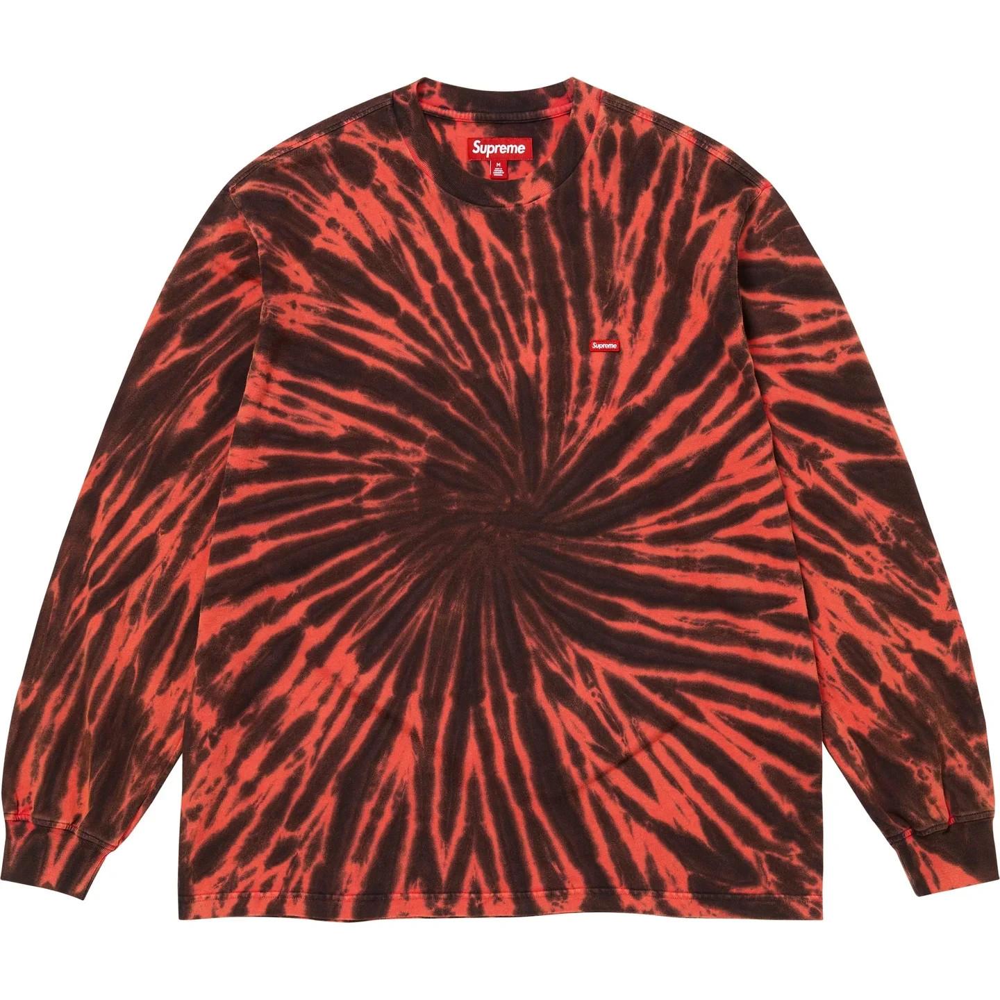 Футболка с длинным рукавом Supreme с маленьким логотипом (26СС) Tie Dye S