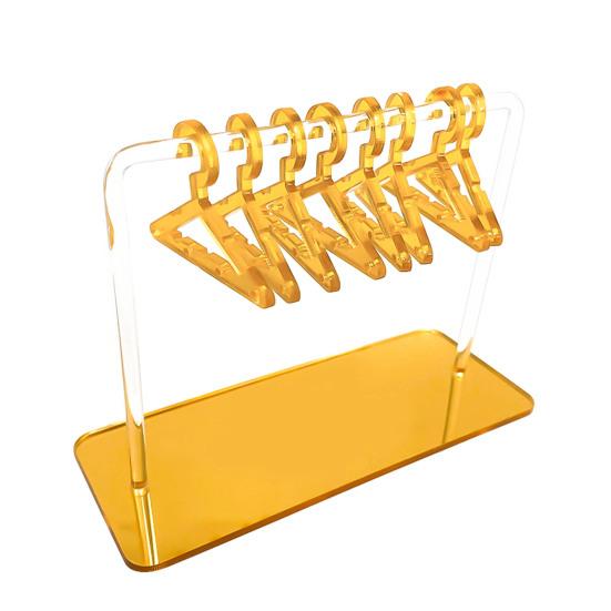 

Подставка для сережек в форме лошади из ткани с несколькими отверстиями Акриловая вешалка для одежды Дисплей для хранения сережек Товары для дома золотистый