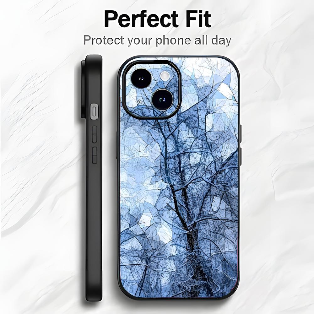 Sketch Black Tree Branches Art Phone Case Phone Case Soft Packaging Lightweight For iPhone17 16 15 14 13ProMax
