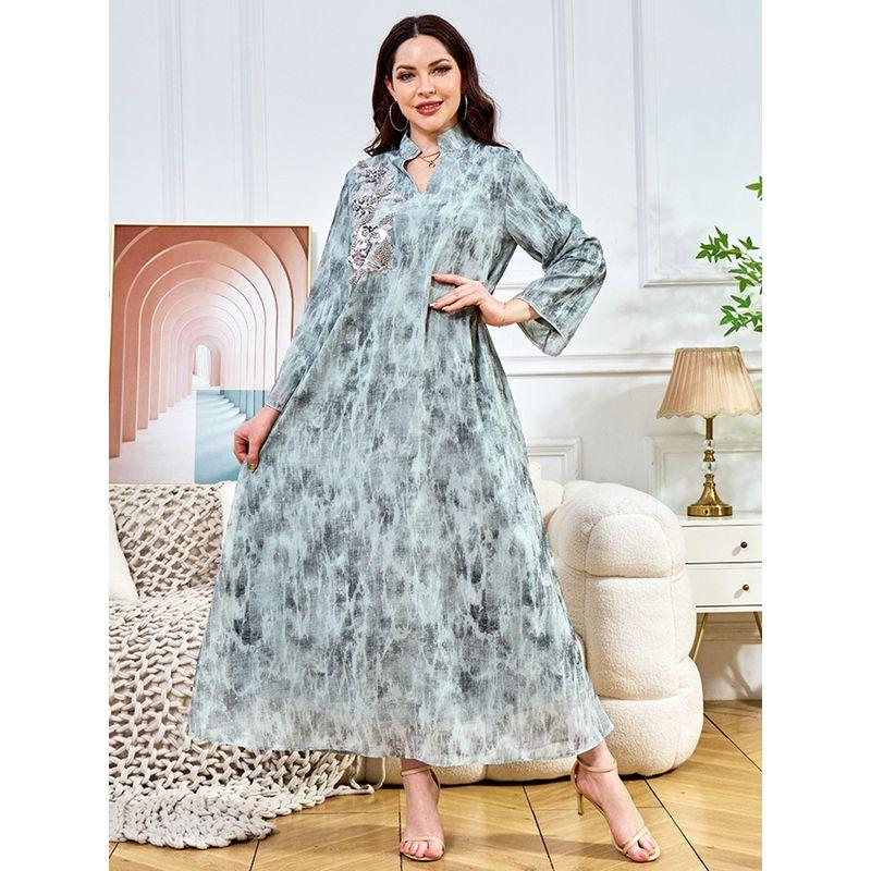 

Волшебная Королева Марокко Индонезия Ближний Восток Халат Горячая Отделка Бант Расшитое Бисером Вечернее платье Платье Платья Green 2XL