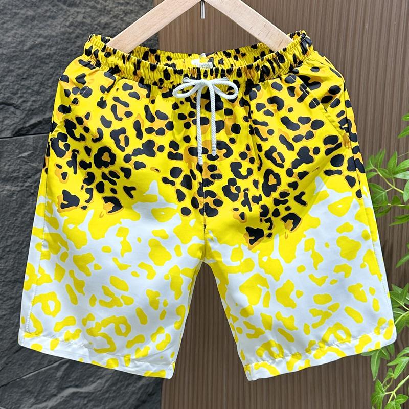 Übergröße M-7XL Sommer Shorts Herren Elastischer Bund Leopardenmuster Lässige Shorts Sommerkleidung