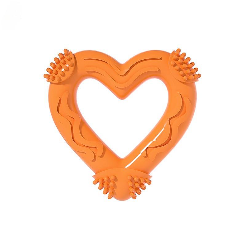 Neues Haustierspielzeug: Herzförmiger Beißkauer, langlebig und gegen Langeweile. Interaktives Training, verschleißfestes und leicht zu reinigendes Material – Sicherheit
