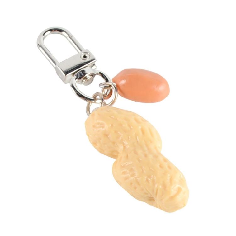 Stylish Peanut Keyring Keychain Pendant Bag Charm Key Jewelry PVC and Alloy Texture Great for Gifting and Collecting