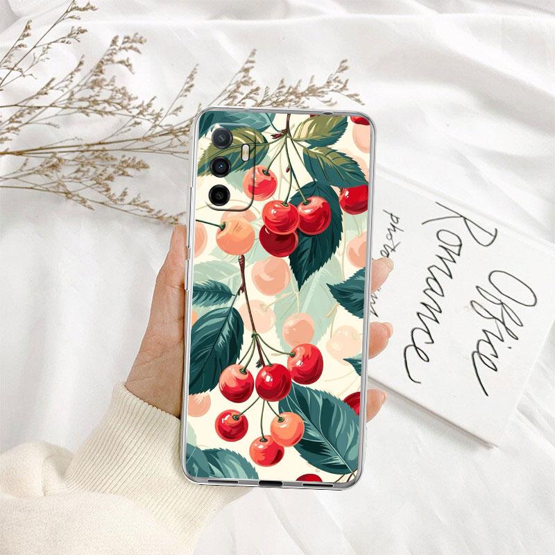 Kirsch Sommerfrucht Transparente Handyhülle für Motorola Moto G7 G8 G9 G84 G85 G73 G24 G15 Z2 Play Power Plus