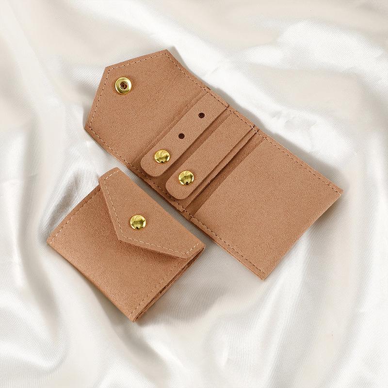 Creative Microfiber Jewelry Makeup Bag – Portable, Foldable Storage for Earrings, Necklaces, and Rings