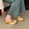 Spring Summer  Women's Flat Slippers | Square Toe Closed-Toe French Gentle Lace Bow Fairy Mary Jane Ballet Shoes