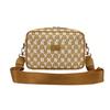 MLB Monogram Series NY New York Vintage All Over Print Fabric Shoulder Bag Women Shoulder Bag Khaki 32BGDC111-50B