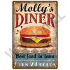 Metal Sign Home Decor Fast Food Vintage Tin Sign Plaque Metal Retro Plate Hot Dog Poster Wall Decor For Kitchen Cafe Diner Bar