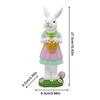 Easter Bunny Decorations Spring Resin Rabbit Statue Bunny Mantel Decoration for Home Holiday Party Outdoor Garden Porch Patio