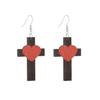 Eco-Friendly Wooden Earrings Fashion Personality Love Cross Mushroom Girl Geometric Earrings Earrings