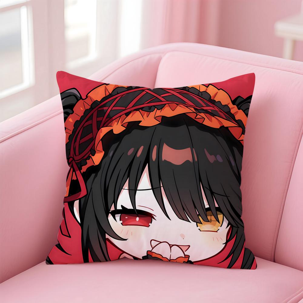 D-Date A Lives Anime Cushion Cover Comfortable Reversible Pillow Cover Ideal For Car Sofa Bedroom & Beyond
