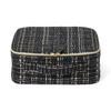 Francfranc Tweed Vanity Makeup Bag In Black