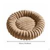 Round Soft Pet Bed Warm Donut Dog FourSeason Ribbed Lounger for Dogs, Cats Gray 40CM