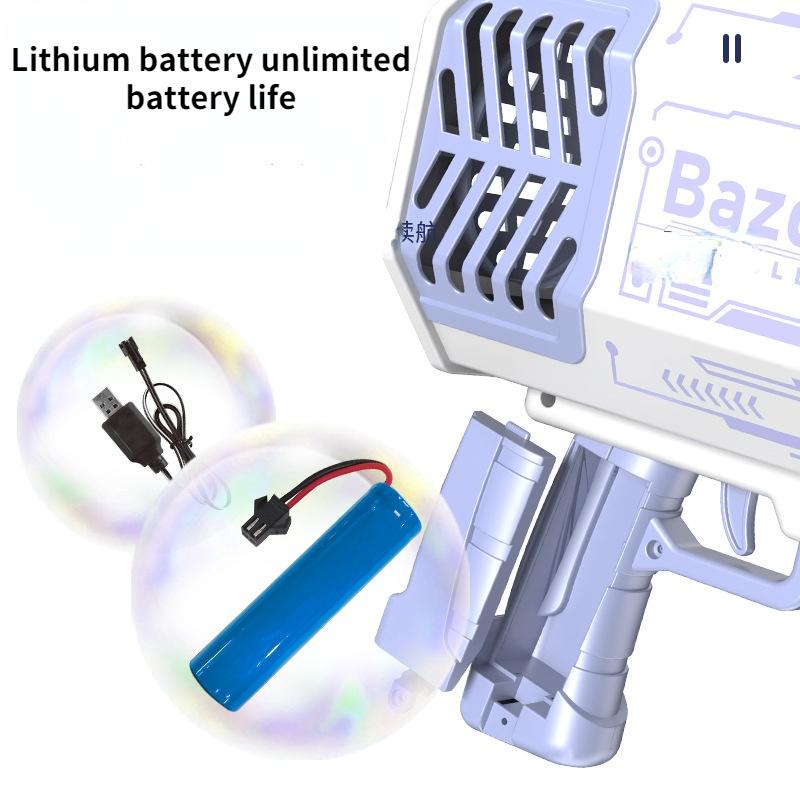 Pistol cu bule Bazooka cu 69 de găuri Mașină cu bule colorate pentru copii Jucării pentru copii cu bule super multi-bule