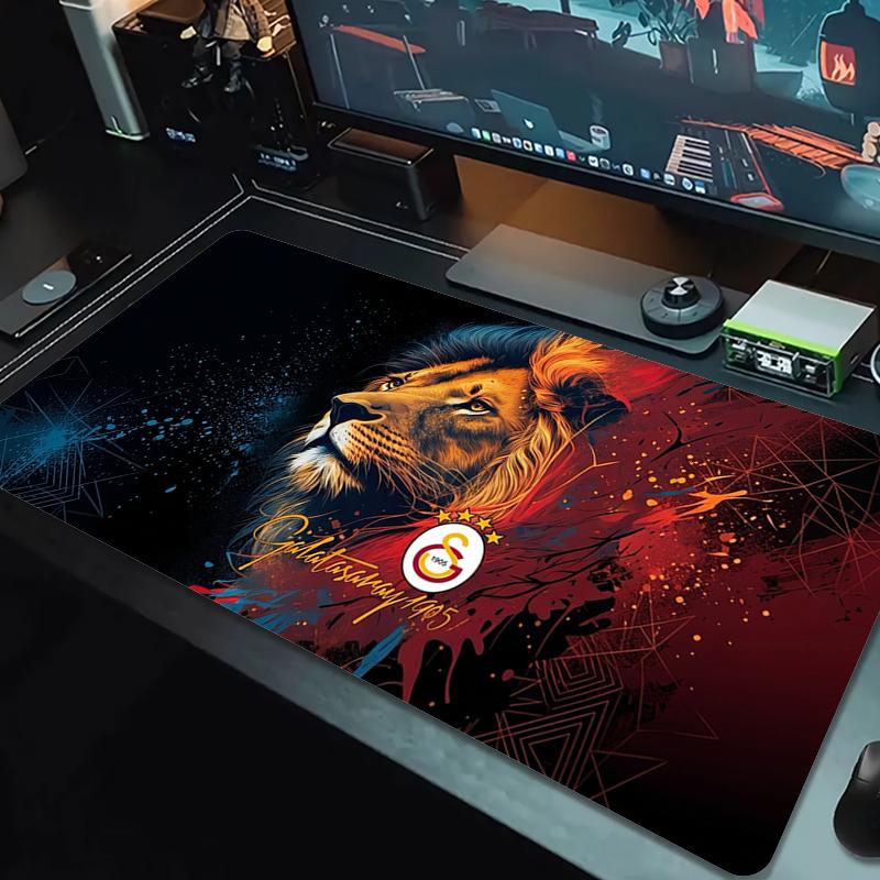 Galatasaray Mauspads Großes Gaming-Tischkissen Rutschfestes Laptop-Tablet Großes Mauspads XXL Matte Mini-PC Spielmatte Mit verriegeltem Rand_XIA 30cmx60cm(11.8x23.6inch)