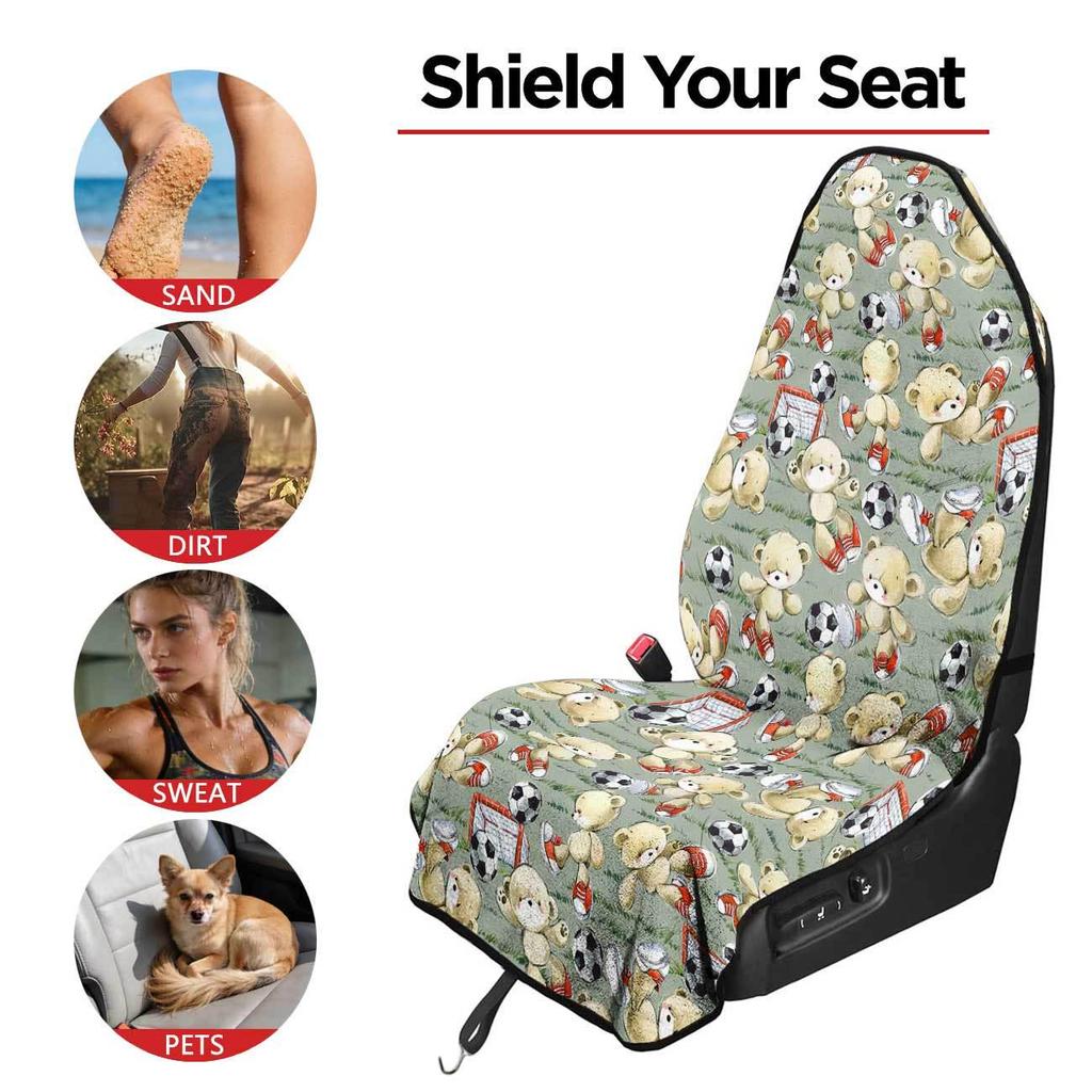 Universal Car Seat Towel Cover - All-Season Front Seat Protector for Gym and Workout